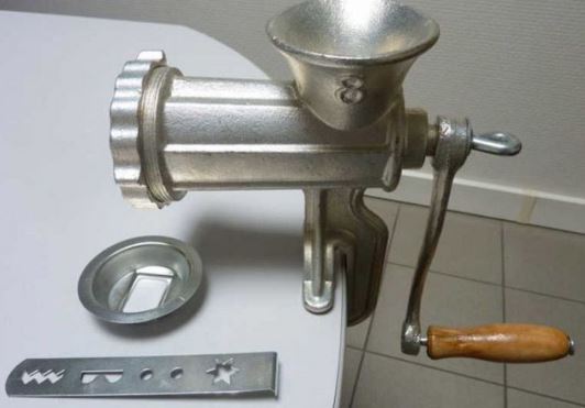 Hachoir à viande manuel en fonte d'acier_1