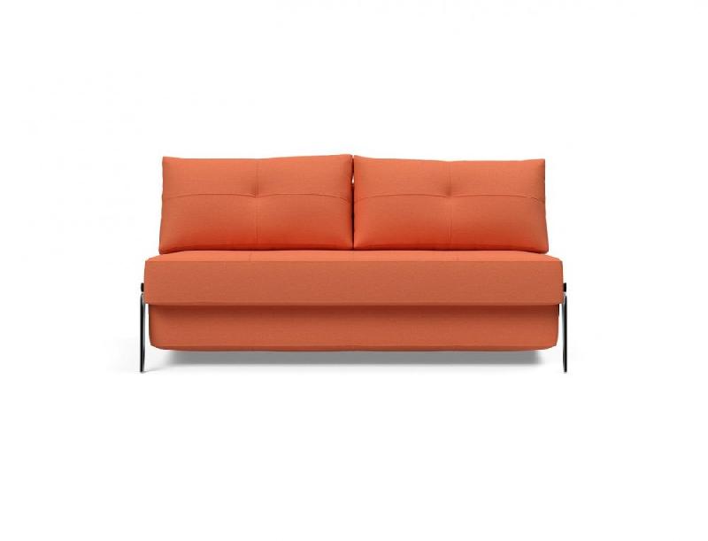 Canapé design convertible INNOVATION LIVING Cubed 02 Alu 200x160 cm - Tissu Argus Rust_1