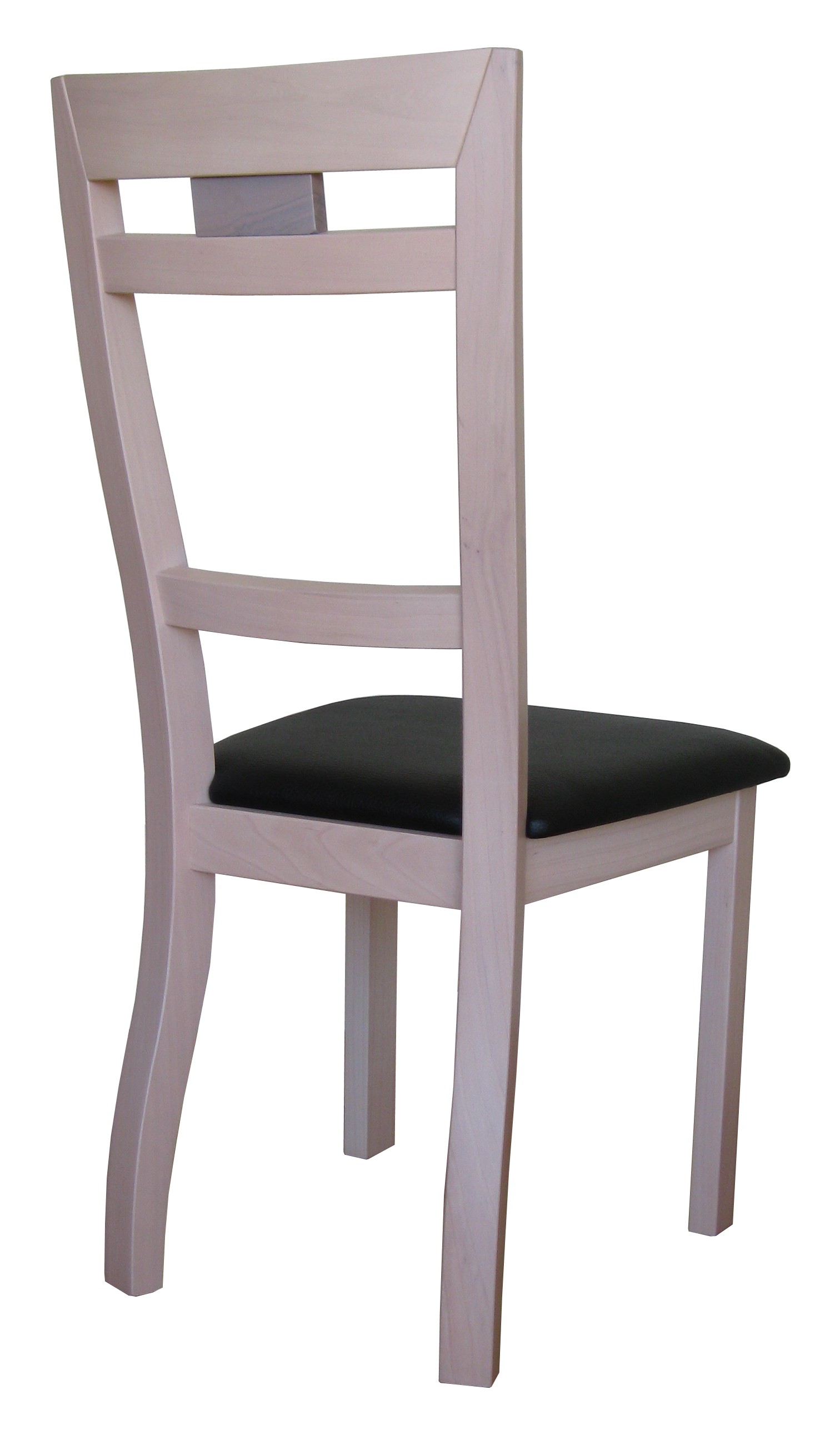 Lot de 2 chaises Oxygène en orme massif - rose et noir - assise garnie en mousse polyéther - fabrication 100% française_1