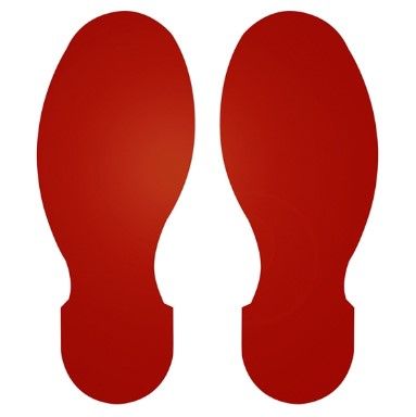 Marquage au sol pour entrepôt - Direct Signalétique - Empreintes de pas adhésives H 254 x L 89 mm - Lot de 10_1