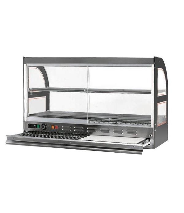 Vitrine chauffante poulet avec planche à découper rétractable - chr_1