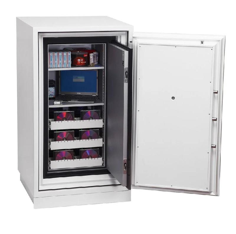 Armoire forte ignifuge 2 H - 2 étagères 5 plateaux multimedia - PHOENIX DATA COMMANDER DS4621 - Empreinte digitale_1