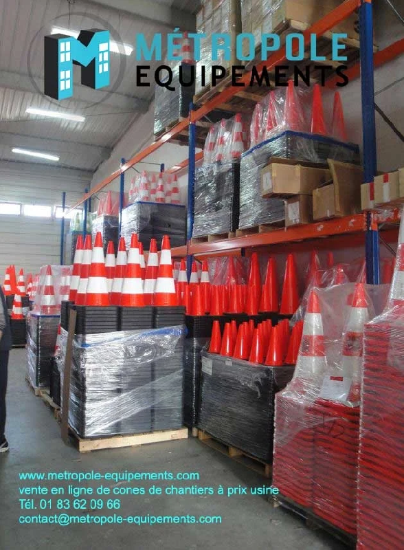 Cône de chantier 30 cm sans bande - PACK de 10 cônes_1