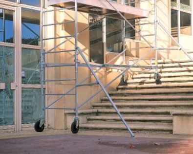 Echafaudage roulant en acier galvanisé generis 750-3 - comabi snc - hauteur de travail maxi.14 m_1