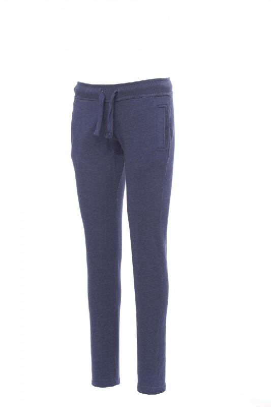 Pantalon femme - Sweat élastique avec cordon et finitions vintage - COLLEGE LADY - 000384-0020 - Payper_1