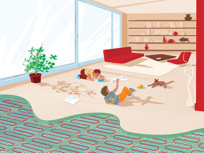 Plancher chauffant électrique KS largeur 85 cm sans thermostat 1170W - Thermor - 480140_1