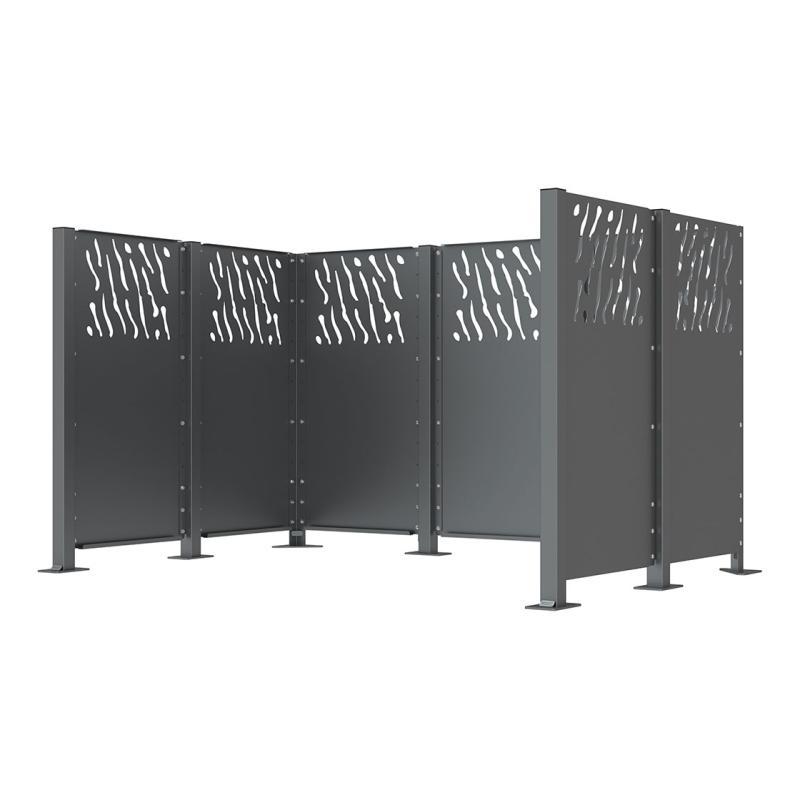 Poteau cache-conteneurs modulable - peint sur galva - ref : 208197.Gpro_1