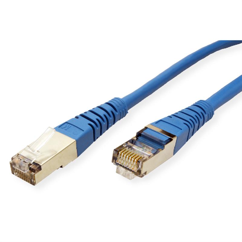 Cordon ROLINE Cat.5e (Classe D) S/FTP AWG26, bleu, 1 m_1