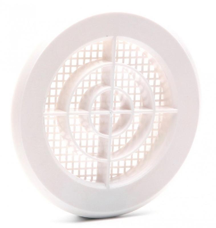 Grille d'aération ABS naturel - diamètre 10 cm - usage intérieur et extérieur avec moustiquaire_1