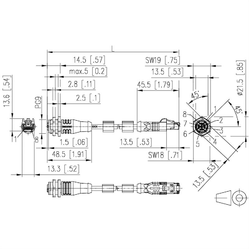 METZ CONNECT Câble Ethernet industriel M12-RJ45, codage X, 10 m_1