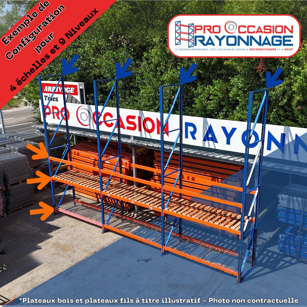 Rack à palettes sur mesure FERALCO - Configurable selon vos besoins, capacité 2,4 tonnes par niveau_1
