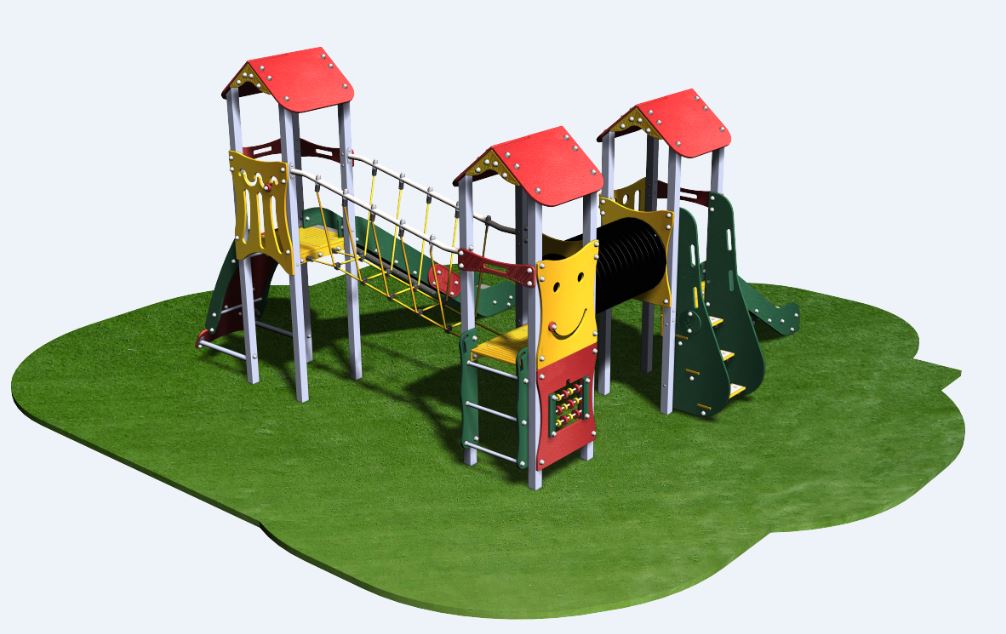 Structure de jeux combinée inox 3 tours - Gamme Neo31201I - Créa Équipements_1