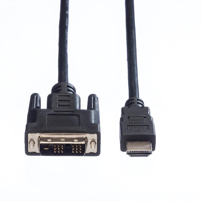 VALUE Câble de raccordement pour écran DVI (18+1) M /HDMI M, noir, 3 m_1