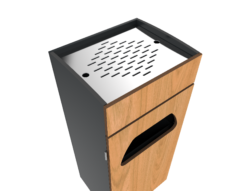 Cendrier corbeille - Design sobre et intemporel - Daria 1200 mégots_1