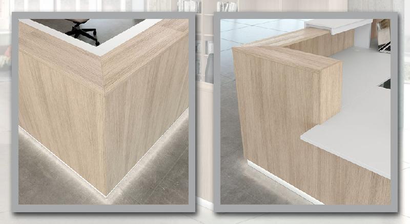 Delta - Banque d'accueil design intemporel - Gamme Basique et PLUS avec illumination LED_1