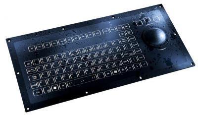 Clavier marine IEC-60945 - 92 touches avec trackball 50mm - IP67 QWERTY - Référence: KSML92S0001-W-MC1_1