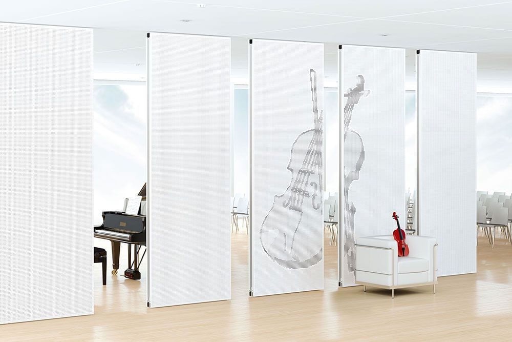 Variflex Acoustic - Cloisons mobiles Dorma Hüppe Raumtrennsysteme GmbH + Co. KG - Microperforation 1,5 mm - Absorption acoustique performante_1