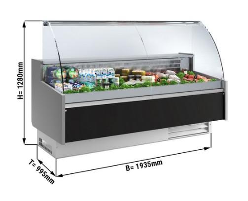 Vitrine réfrigérée avec service-arrière 188 x 98 cm et réserves réfrigérés_1