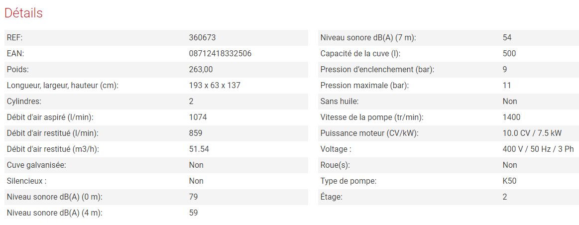 45198 - Compresseur pour sablage Airpress - capacité de la cuve 37,5L_1
