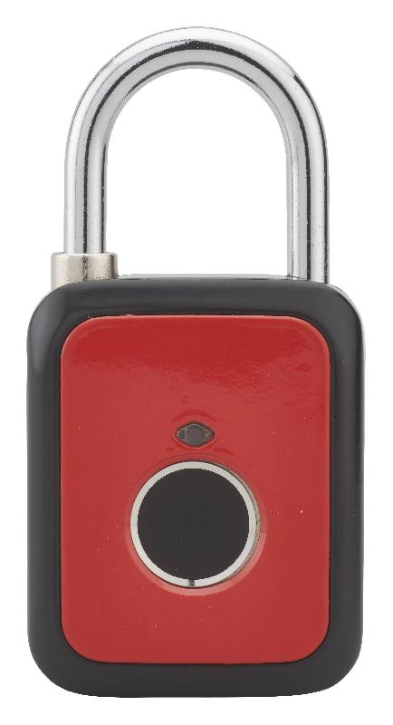 Cadenas électronique digital rouge - Capteur d'empreinte digitale - Rechargeable USB - THIRARD_1