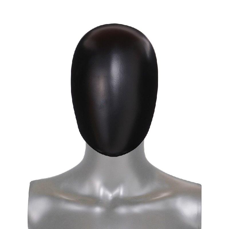 Tête femme Oeuf pour mannequin modulable noir mat_1