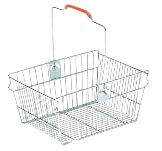 Panier fil métal 22L - Poignée gainée en plastique - Lot de 10_1