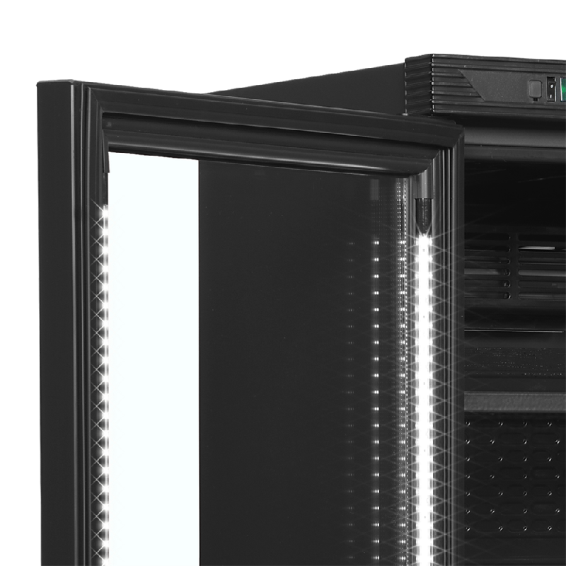Réfrigérateur à boissons, charnières côté gauche CEV425 BLACK L/H TEFCOLD_1