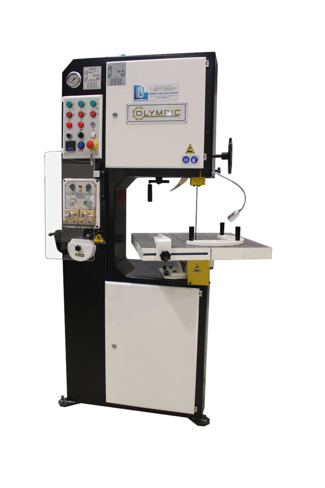Scie à ruban verticale OLYMPIC - DK400, DK600, DK900 - Table inclinable et options hydrauliques_1