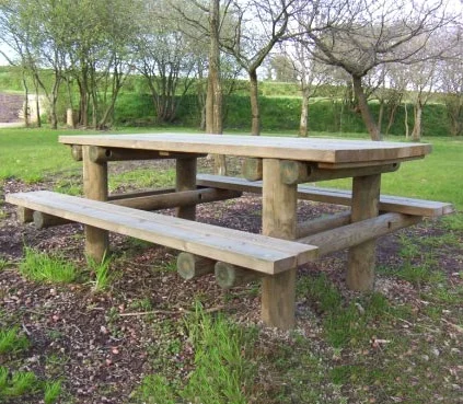 Table pique-nique BOIS ROND_1