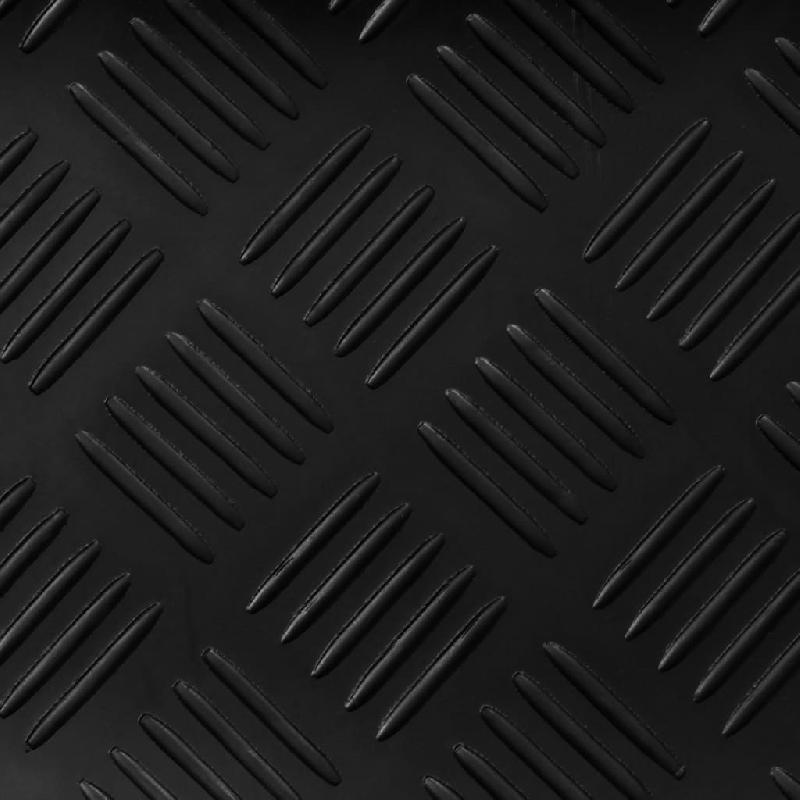 Vidaxl tapis en caoutchouc antidérapant 1,5x4 m 3 mm quadrillage 143948_1