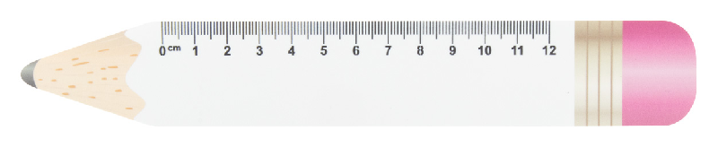 Règle flexible 12 cm en forme de crayon - plastique personnalisable avec impression UVLED_1