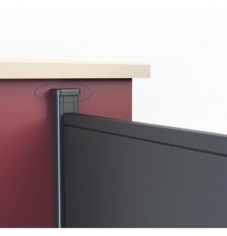 Bouchon pour demi poteau en aluminium - bouchonalu41x23 - Finition élégante pour clôture_1