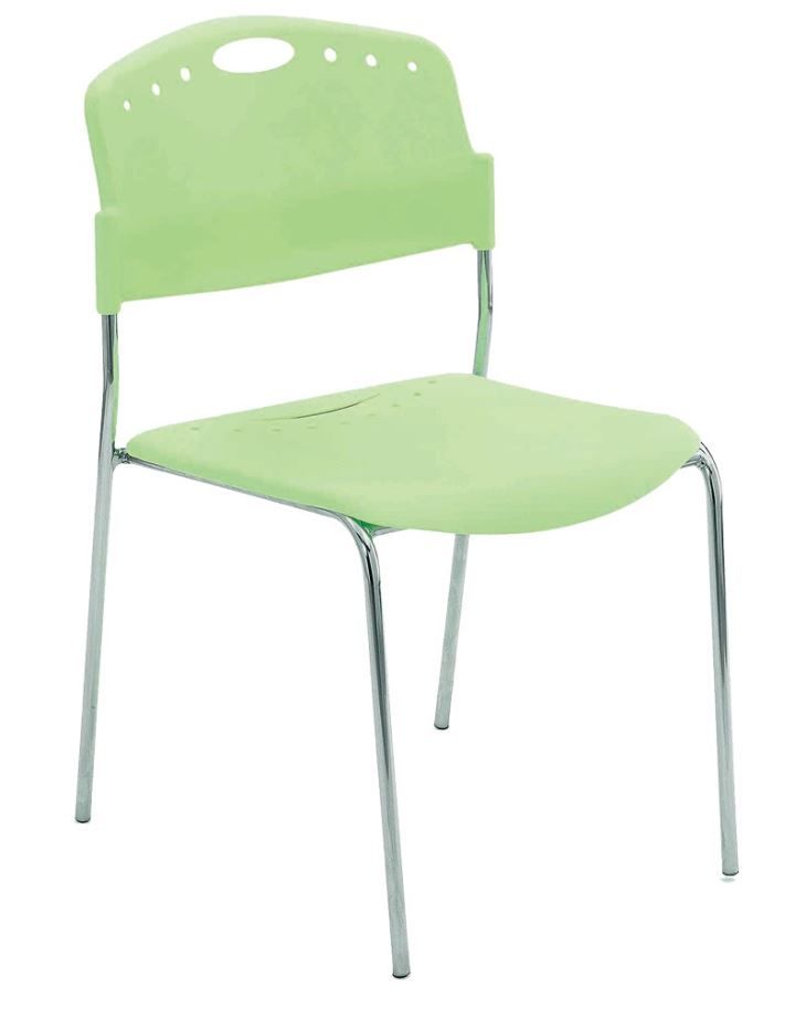 CH-2177 - Chaises empilables design en polypropylène et acier chromé - Dimensions : L 470 x P 560 x H 770 mm_1