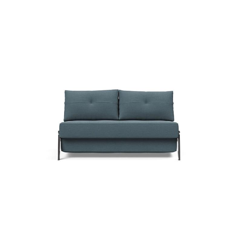 Innovation Living - Canapé design Cubed 02 Chrome convertible 200x140 cm - Tissu Vivus Dusty Blue_1