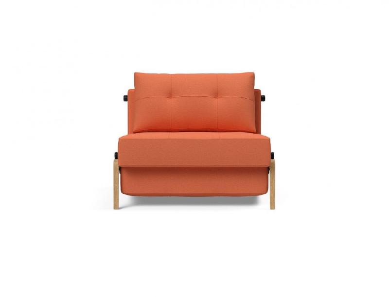 Fauteuil convertible design Innovation Living - Sofabed Cubed 02 Wood - Argus Rust - Lit 200x90 cm_1