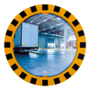 Miroir de sécurité industriel - cadre jaune et noir - optique incassable - vision 90° - fixation résistante au vent_1