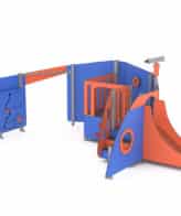 Structure multi-activités métallique mer avant péniche - 1KASP0050 - Ludoparc - inox - pour 15 enfants - dès 2 ans_1