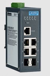 Switch ethernet industriel 4 ports 10/100Mbps + 2 SFP administrable - Rail Din - Référence: EKI-7706E-2F-AE - Advantech_1