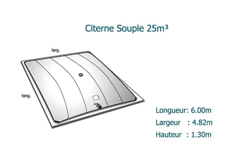 Citerne souple eau potable 25 m³ - Neatfx - Toile EXOM-WP 1100 g/m² avec ACS_1