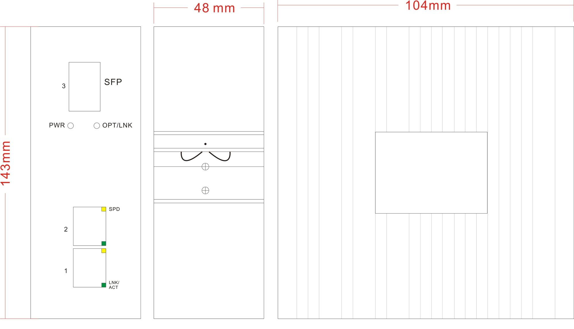 Commutateurs - switch - JHA-IGS12 - 2 ports 10/100/1000TX et 1 slot SFP 1000X - Ethernet industriel non géré - boîtier IP40_1