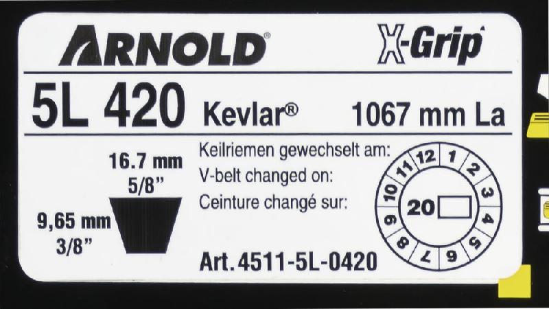 Courroie trapézoïdale X-Grip V - type 5L420_1
