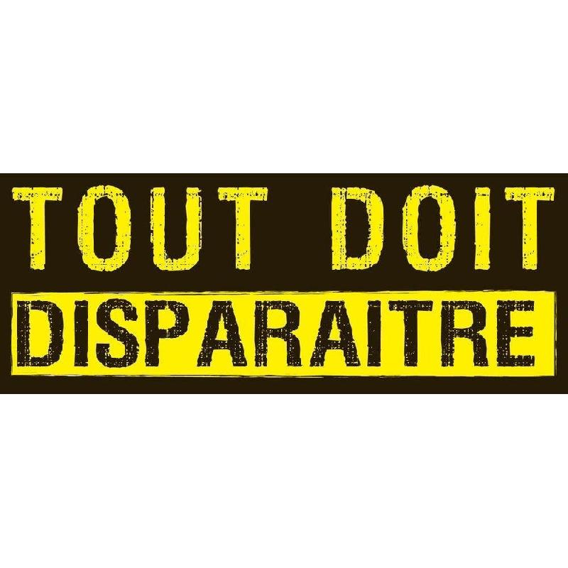 Affiche tout doit disparaitre - 82x30 cm - noir/jaune_1