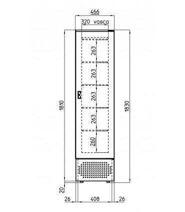 Armoire de stockage réfrigérée très compact à dégivrage manuel, parfait comme extension pour stocker des produits - stik 280n iarp_1