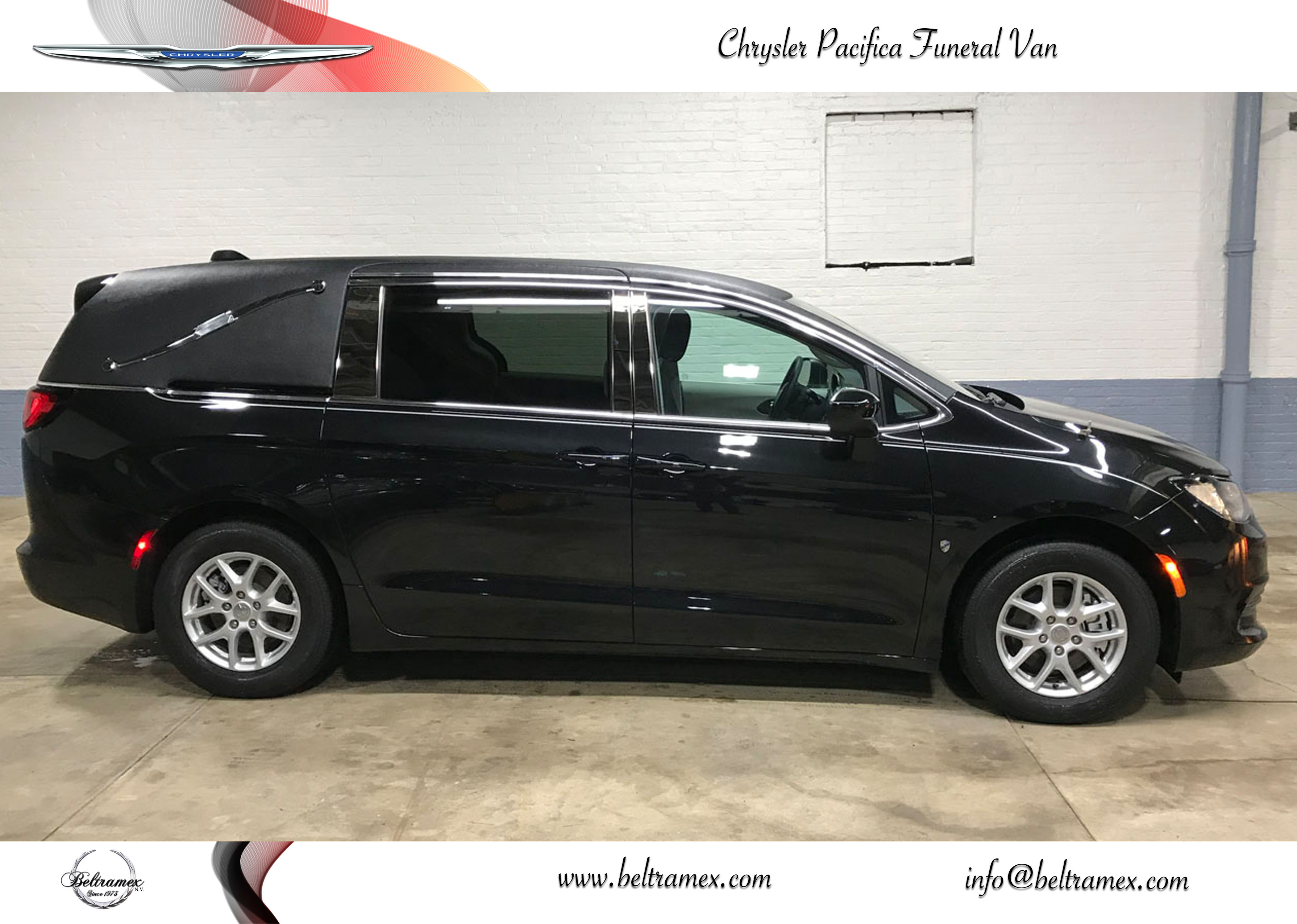 Chrysler Pacifica transformée pour transport de défunt