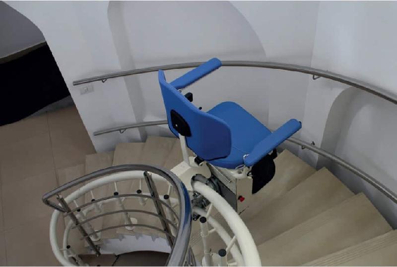 Fauteuil monte-escalier  - pivotement doux, ceinture de sécurité, personnalisation coloris - Eliva_1