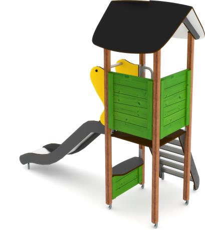 Structure multi-jeux 3 à 5 ans - Unimini Eima 8047625 - Hags - Poteaux et panneaux bois_1