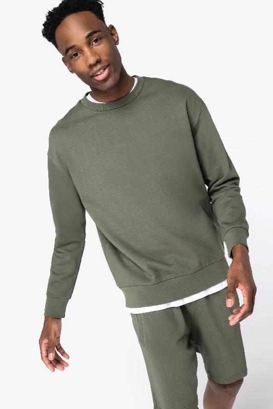Sweat-shirt écoresponsable unisexe à col rond et épaules tombantes - Molleton gratté - Réf: NS435_1