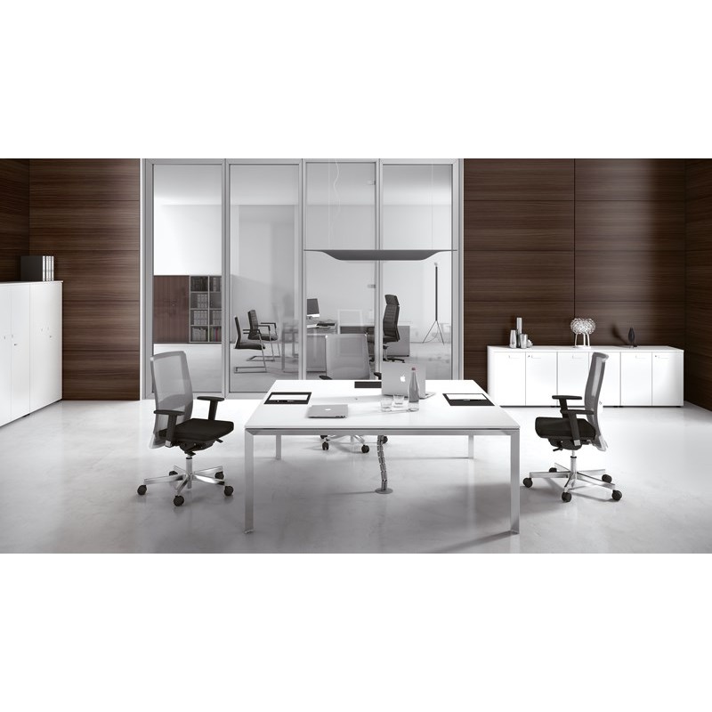 Table bureau de direction avec ou sans retour - Réf 5ème ELEMENT01 - LAS, dimensions modulables et nombreux rangements_1