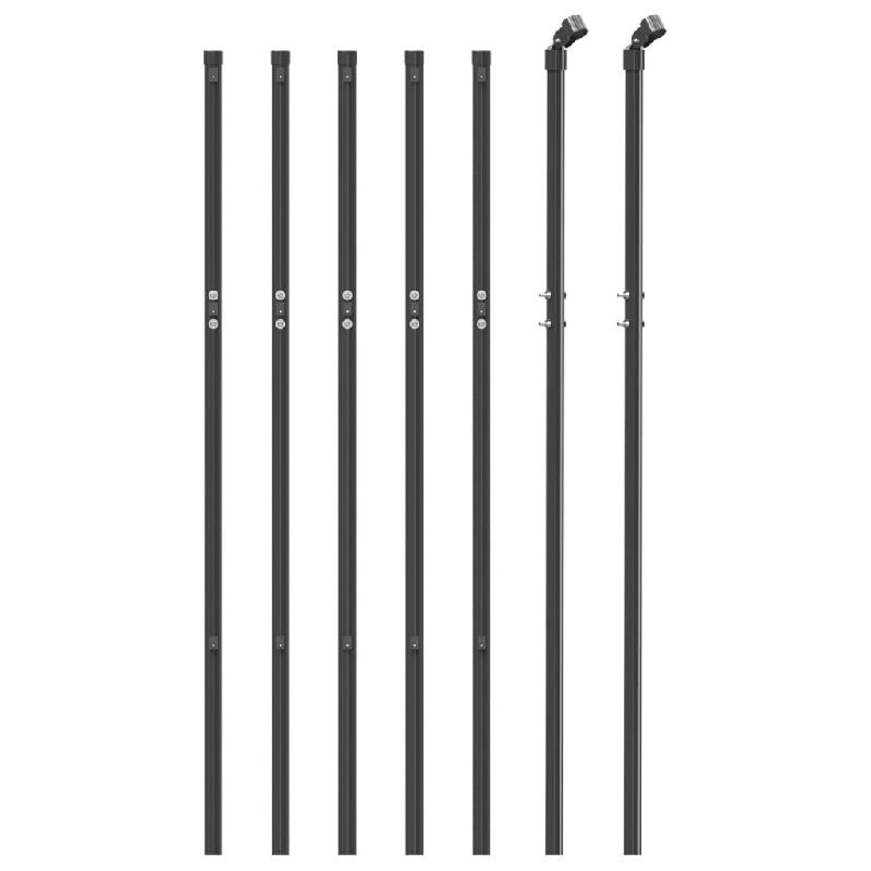 Vidaxl clôture à mailles losangées anthracite 0,8x10 m 153952_1