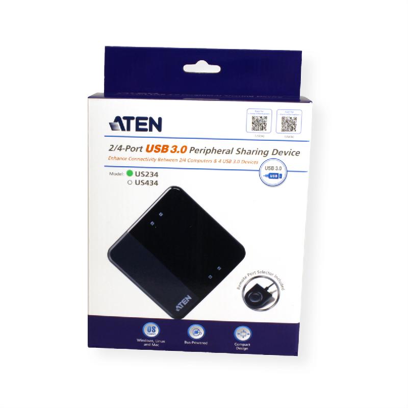 ATEN US234 Switch de partage des périphériques USB 3.0 à 2 ports_1